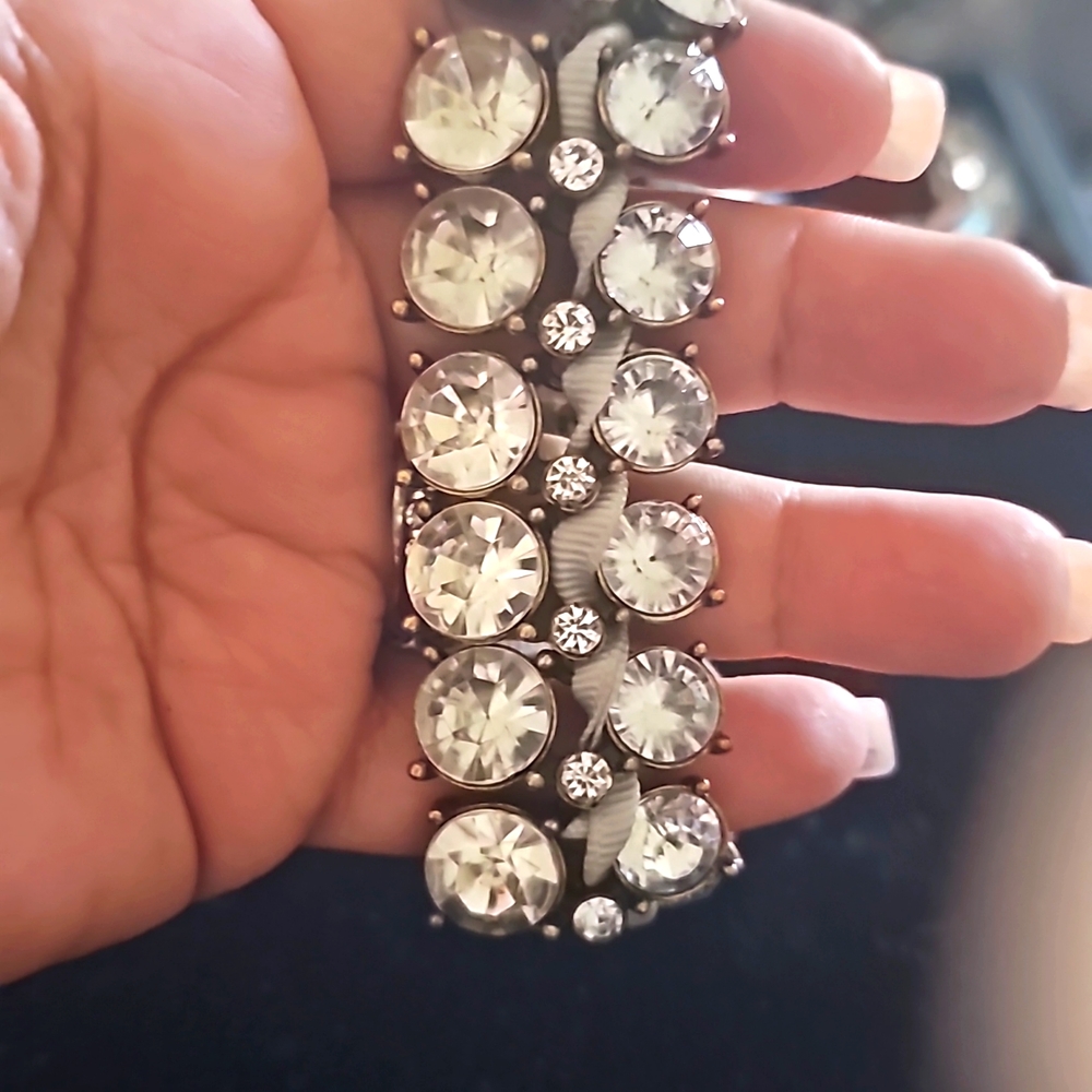 A & F Large Rhinestone Bracelet - Picture 2 of 5